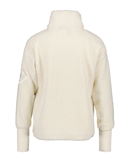 White coloured Didriksons Full-Zip Fleece Jacket on White background 