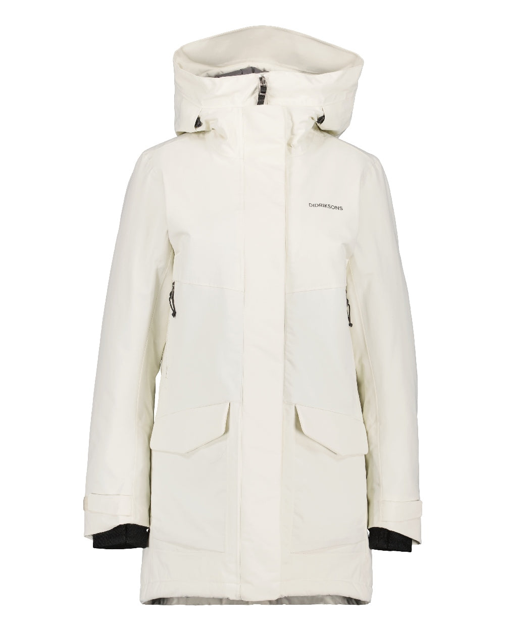 White Foam Coloured Didriksons Frida Womens Parka 7 On A White Background 