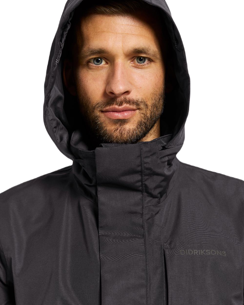 Black Coloured Didriksons Andreas Unisex Parka 2 On A White Background 