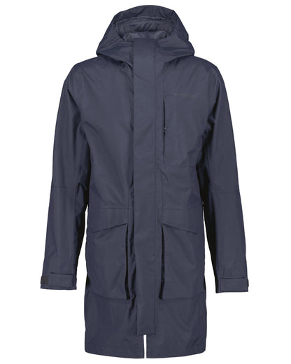 Dark Night Blue Coloured Didriksons Andreas Unisex Parka 2 On A White Background 