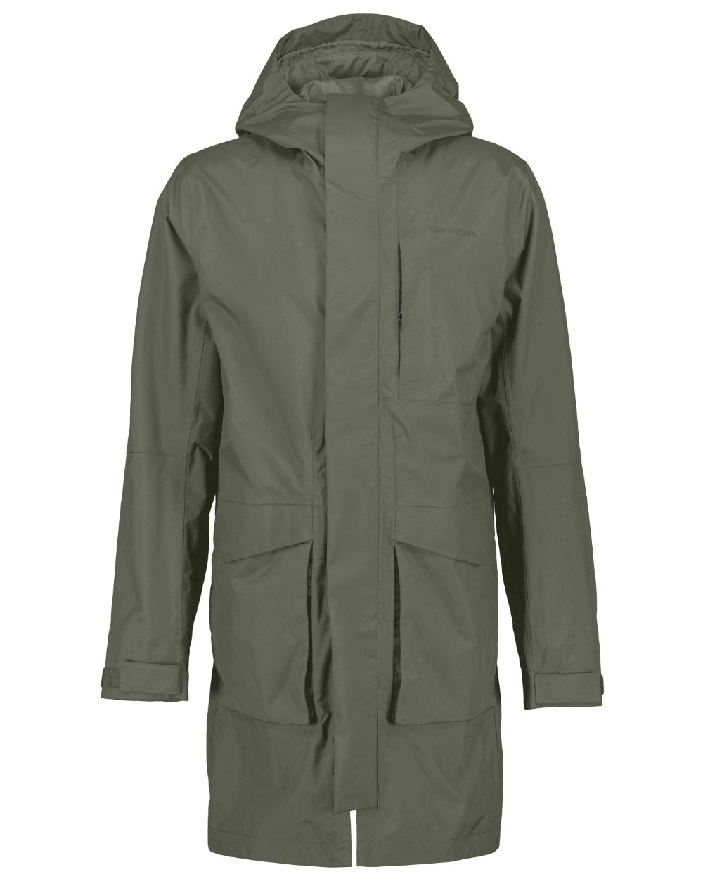 Deep Green Coloured Didriksons Andreas Unisex Parka 2 On A White Background 