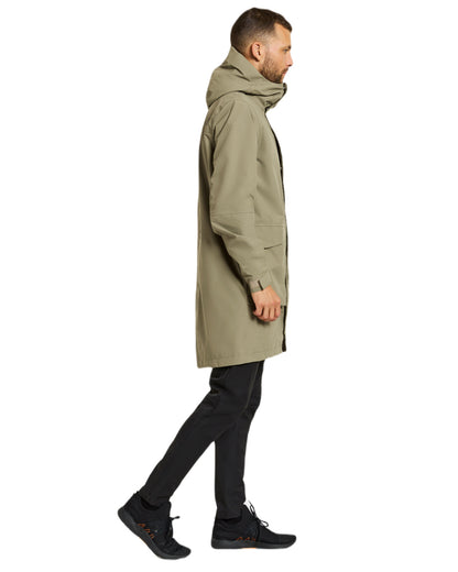 Mistel Green Coloured Didriksons Andreas Unisex Parka 2 On A White Background 