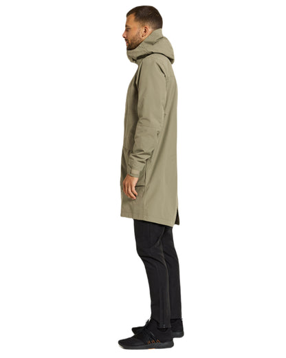 Mistel Green Coloured Didriksons Andreas Unisex Parka 2 On A White Background 