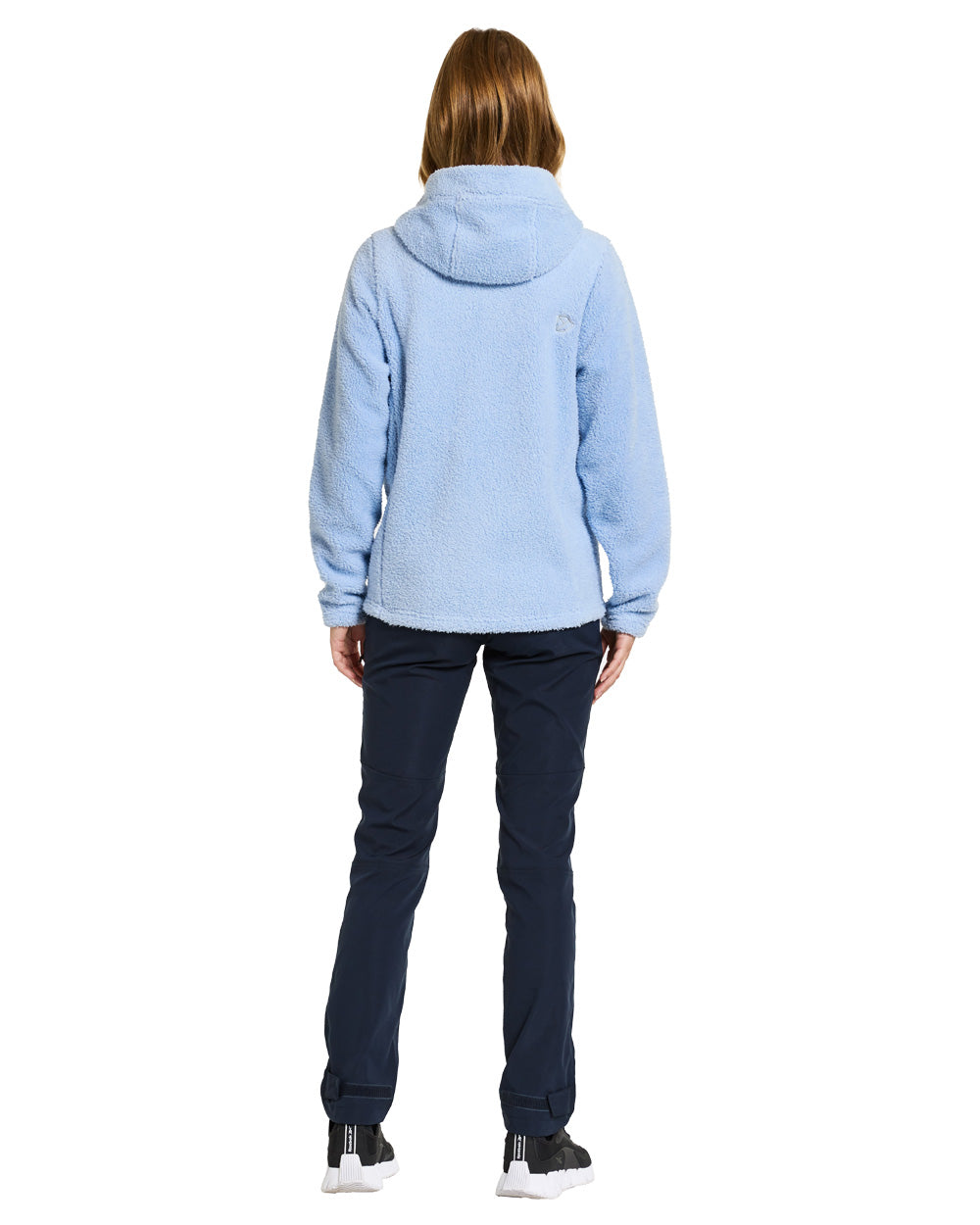 Sea Blue coloured Didriksons Anniken Womens Full Zip Fleece on White background 