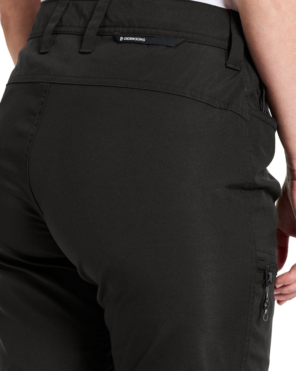 Black coloured Didriksons Womens Pants on White background 