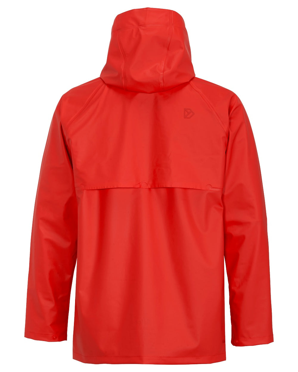 Lava Red Coloured Didriksons Avon Galon Jacket 2 on White Background
