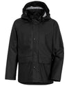 Black Coloured Didriksons Avon Youth Jacket Galon On A White Background #colour_black