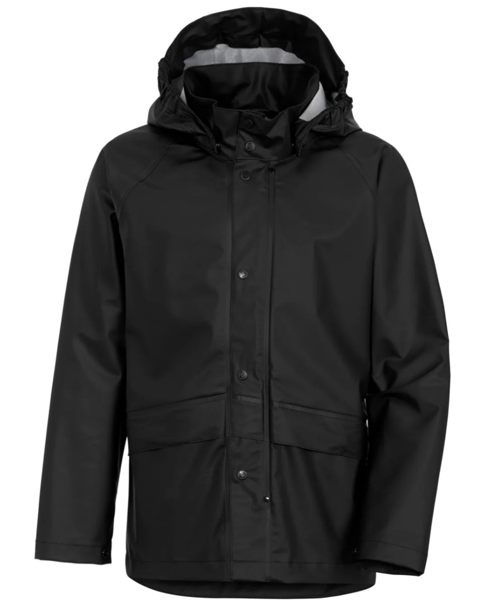 Black Coloured Didriksons Avon Youth Jacket Galon On A White Background 