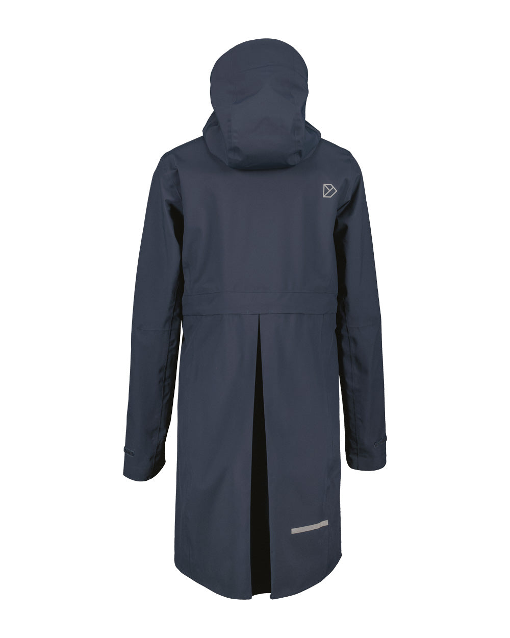 Dark Night Blue coloured Didriksons Bea Womens Parka on White background 