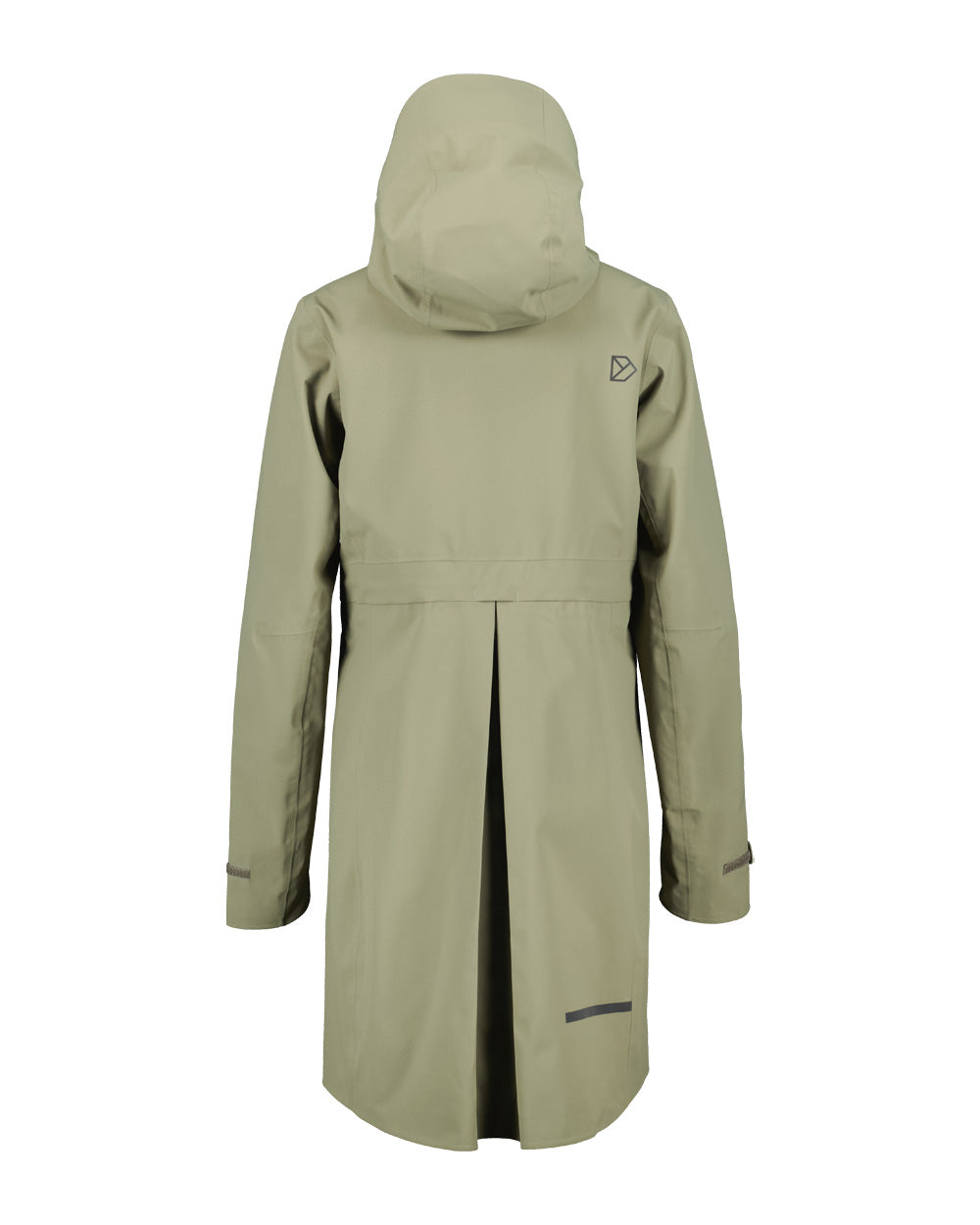 Dusty Olive coloured Didriksons Womens Bea Parka on White Background 