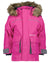 Plastic Pink Coloured Didriksons Bjornen Childrens Parka On A White Background #colour_plastic-pink