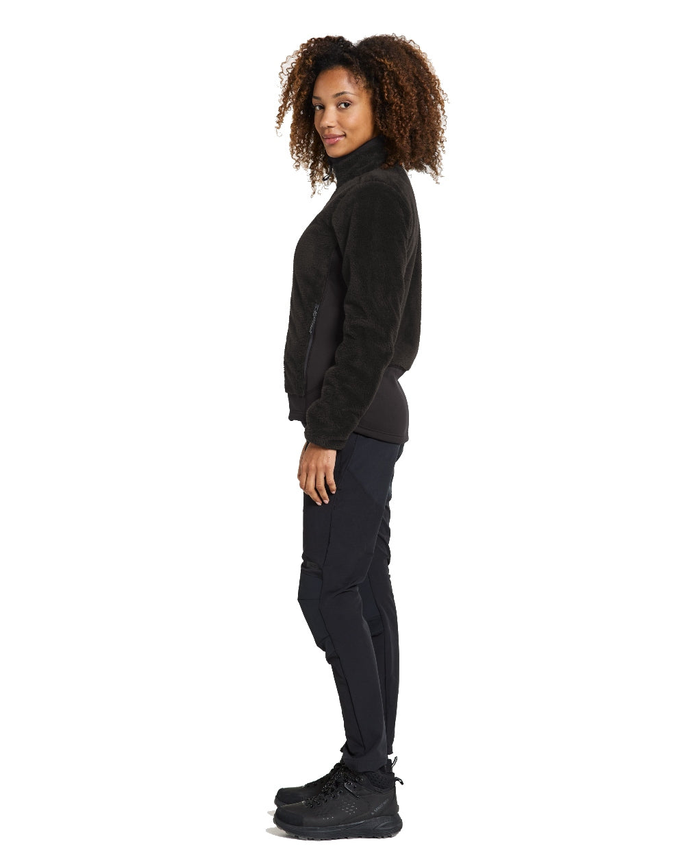 Black Coloured Didriksons Brianna Womens Jacket on a white background 