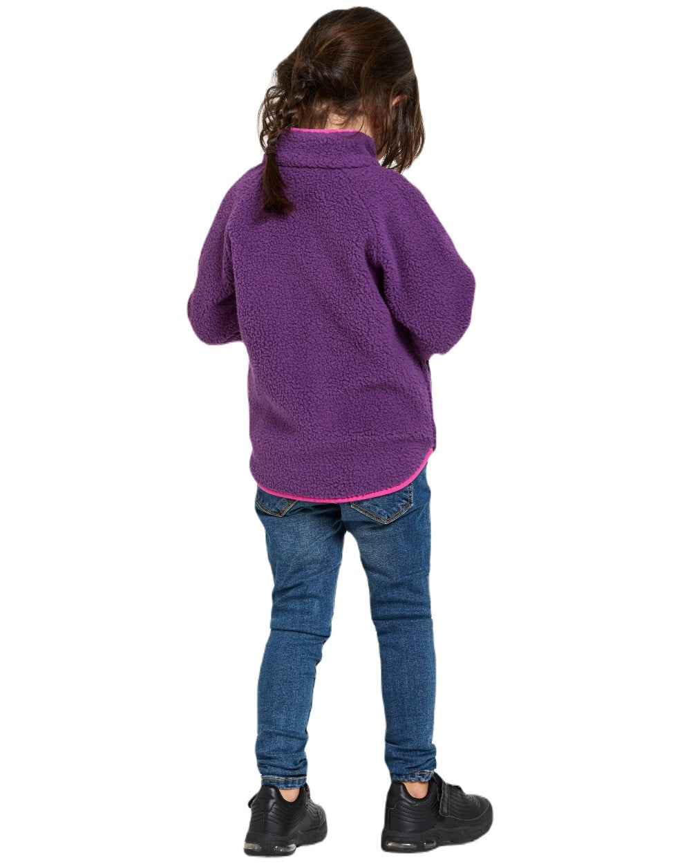 Royal Purple Coloured Didriksons Childrens Gibbs Full Zip Jacket 2 On A White Background 