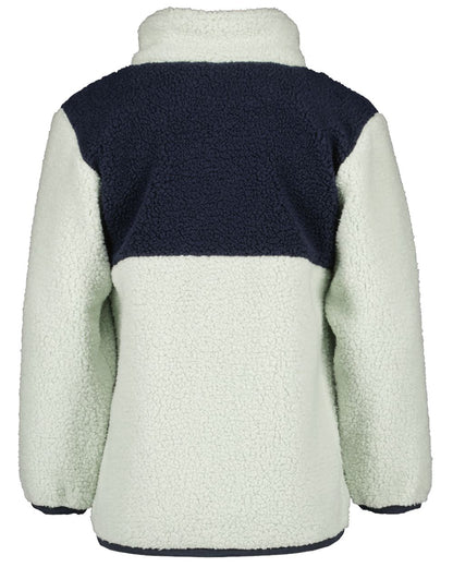 Pale Mint Coloured Didriksons Childrens Gosig Half Zip Sweater On A White Background 