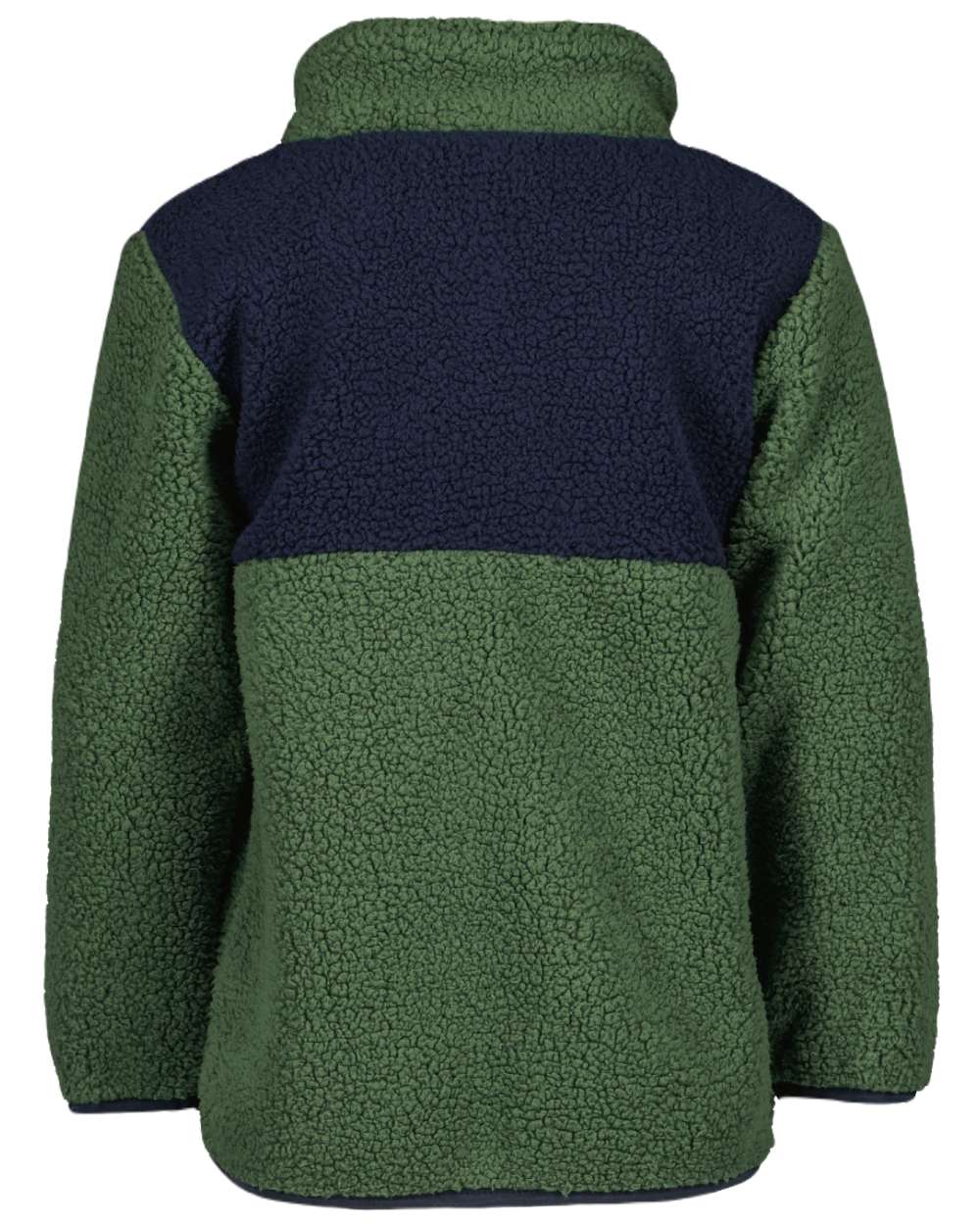 Pine Green Coloured Didriksons Childrens Gosig Half Zip Sweater On A White Background 