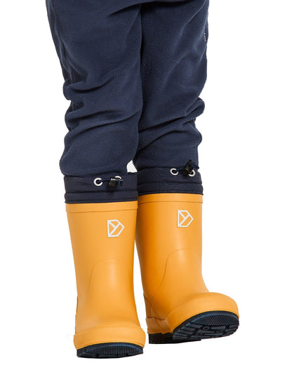 Oat Yellow Coloured Didriksons Childrens Slush Boots On A White Background 