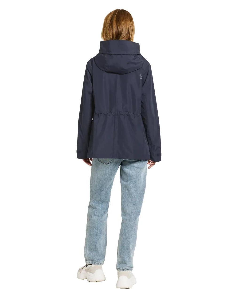 Dark Night Blue Coloured Didriksons Edith Parka On A White Background 