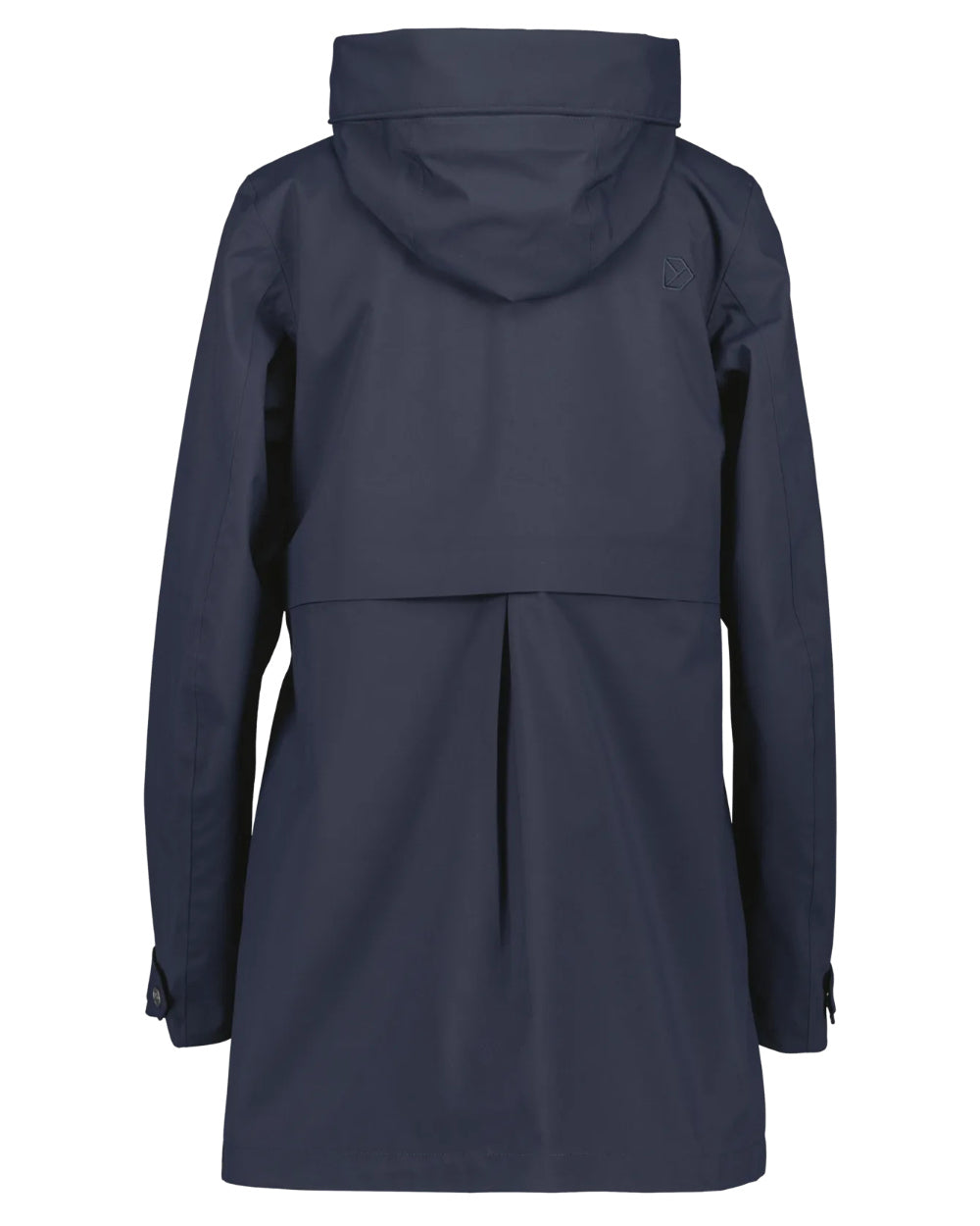 Dark Night Blue Coloured Didriksons Edith Parka On A White Background 