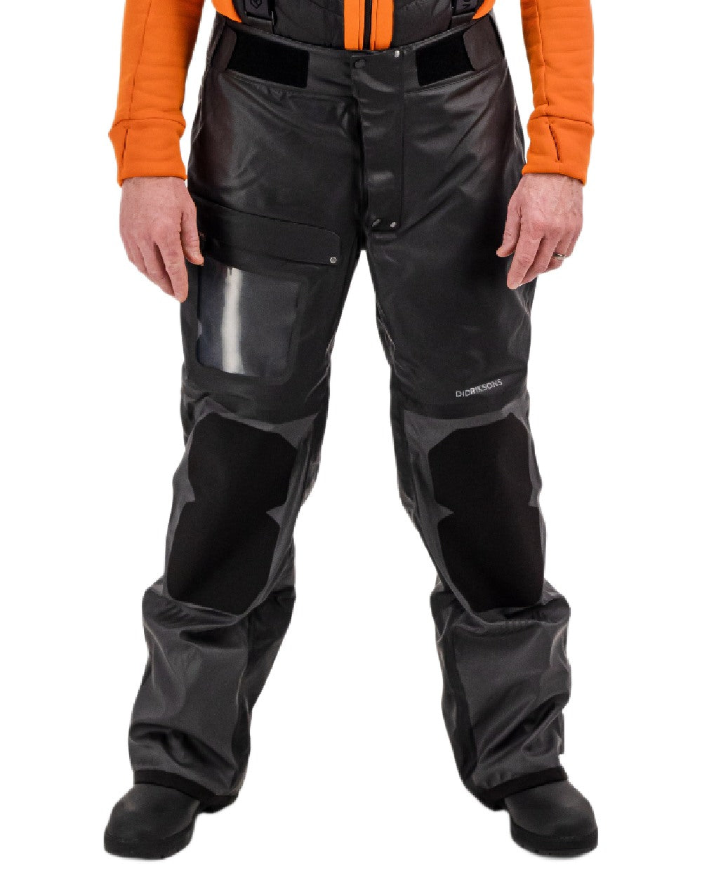 Coal Black Coloured Didriksons Element 2.0 Unisex Pants On A White Background