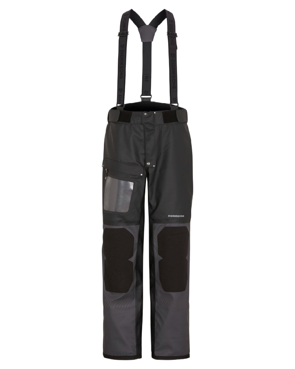Coal Black Coloured Didriksons Element 2.0 Unisex Pants On A White Background