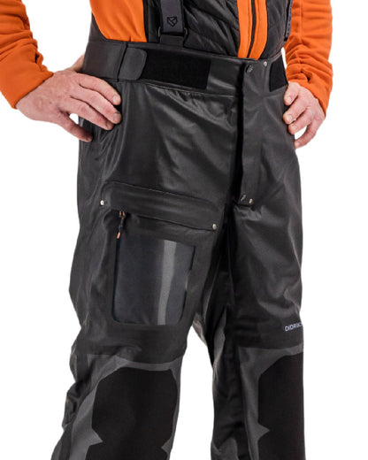 Coal Black Coloured Didriksons Element 2.0 Unisex Pants On A White Background