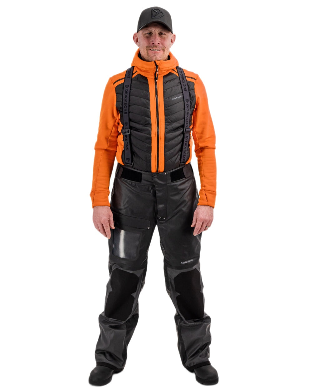 Coal Black Coloured Didriksons Element 2.0 Unisex Pants On A White Background