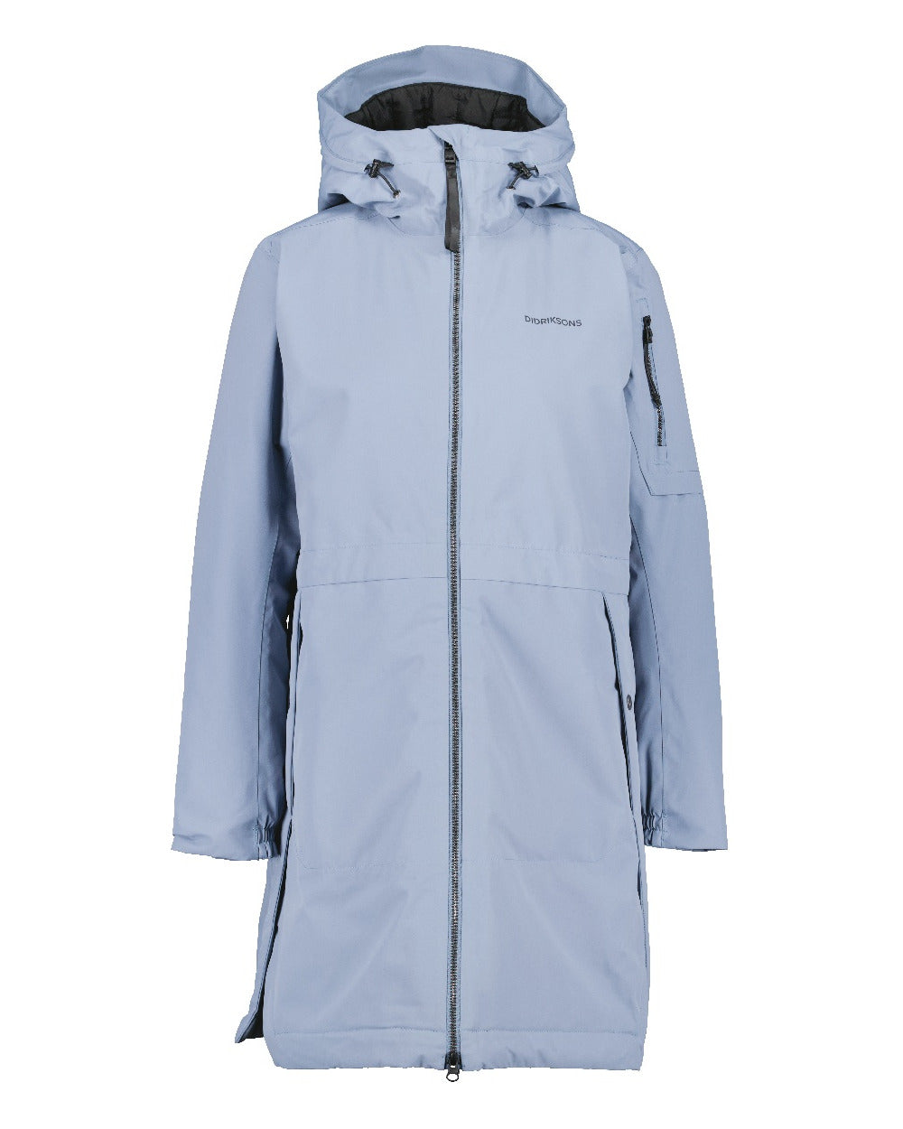 Glacial Blue Coloured Didriksons Ella Womens Parka 2 On A White Background 