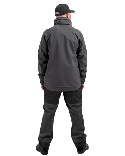 Coal Black Coloured Didriksons Fractus Jacket On A White Background