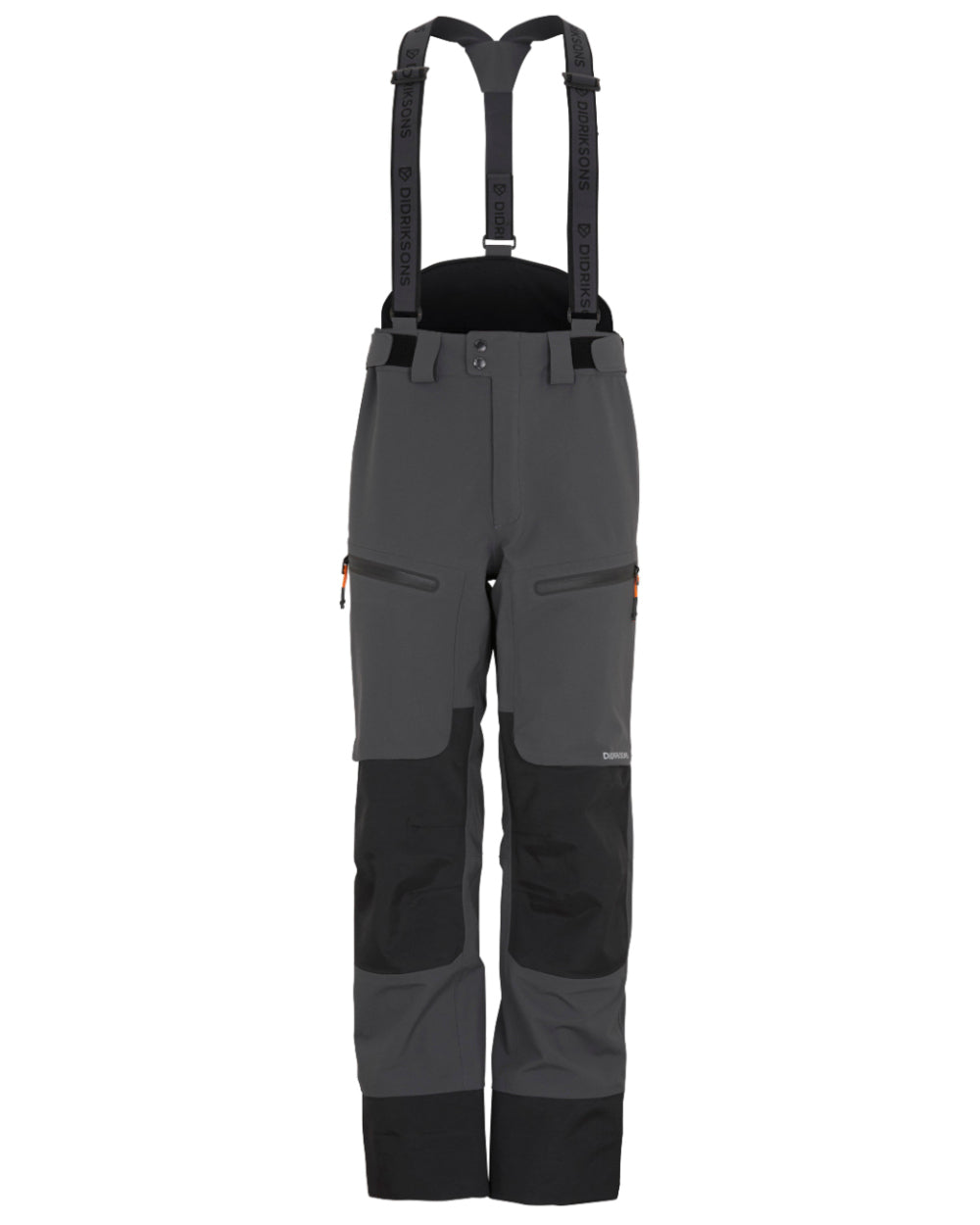 Coal Black Coloured Didriksons Fractus Pant On A White Background
