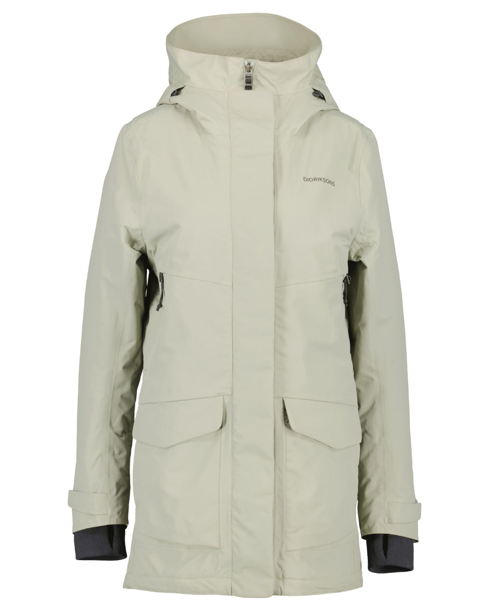 Wilted Leaf Coloured Didriksons Frida Womens Parka 7 On A White Background 