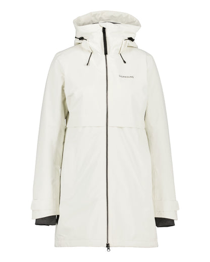 White Foam Coloured Didriksons Helle Ladies Parka 5 On A White Background  