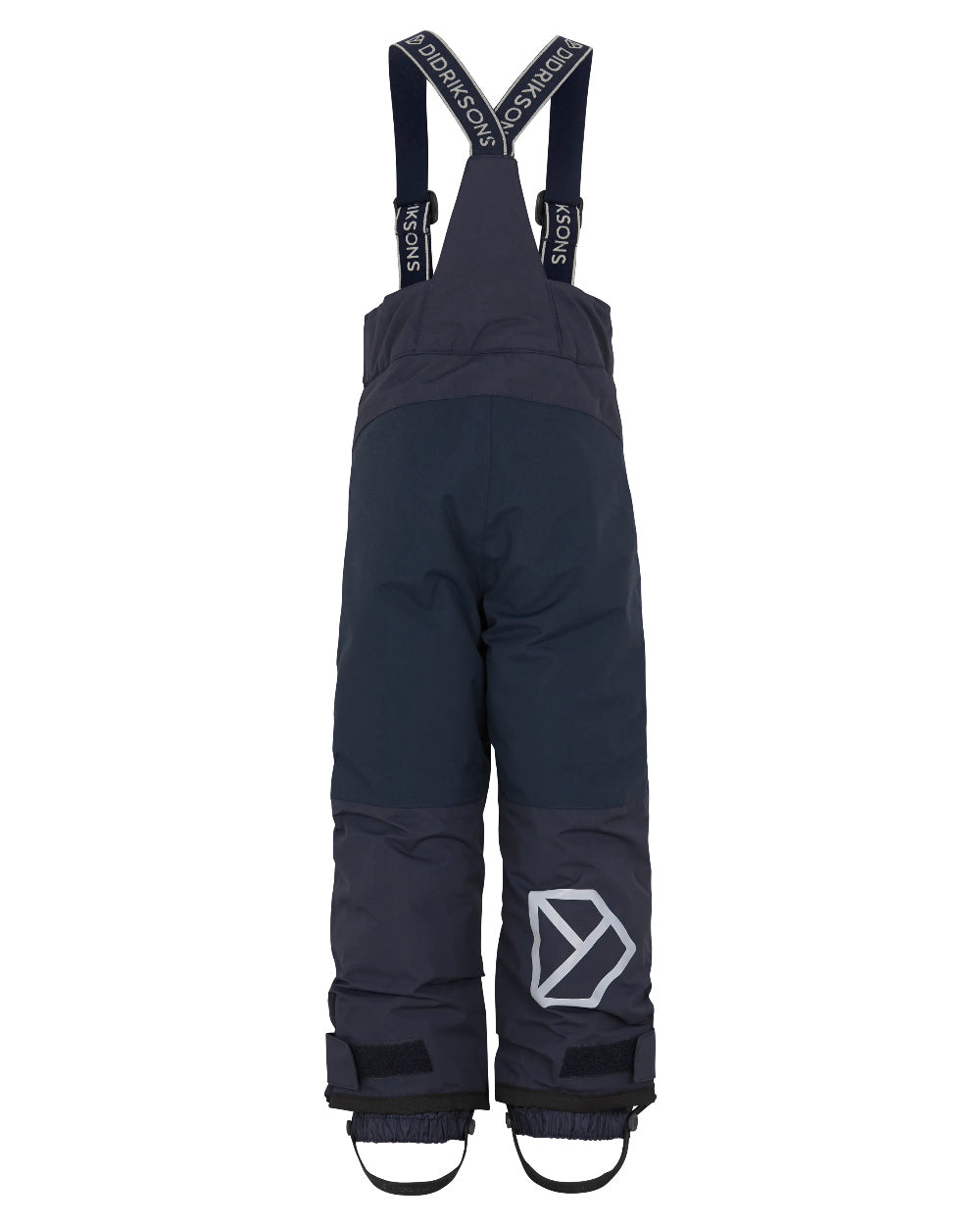 Navy Coloured Didriksons Idre Childrens Pants Pants Galon On A White Background