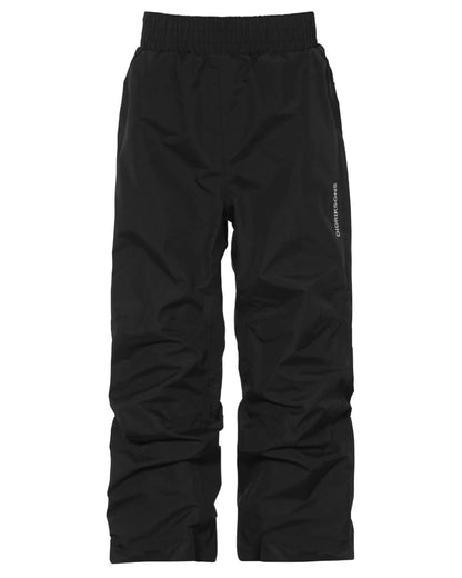 Black Coloured Didriksons Idur Childrens Pants On A White Background 