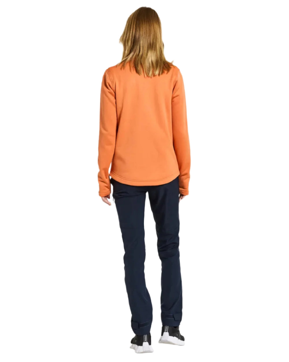 Faded Brique Coloured Didriksons Leah Womens Fullzip On A White Background 