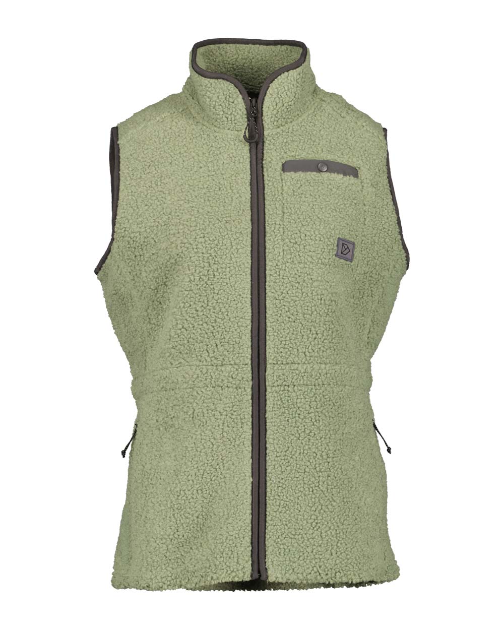 Light Moss coloured Didriksons Full-ZIp Fleece on White background 