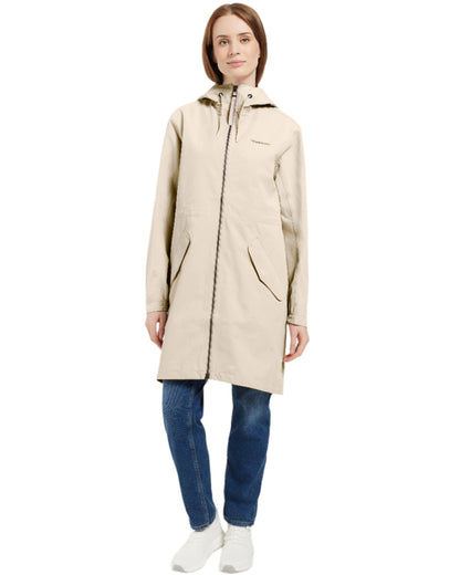 Clay Beige Coloured Didriksons Marta Womens Parka 3 On A White Background 