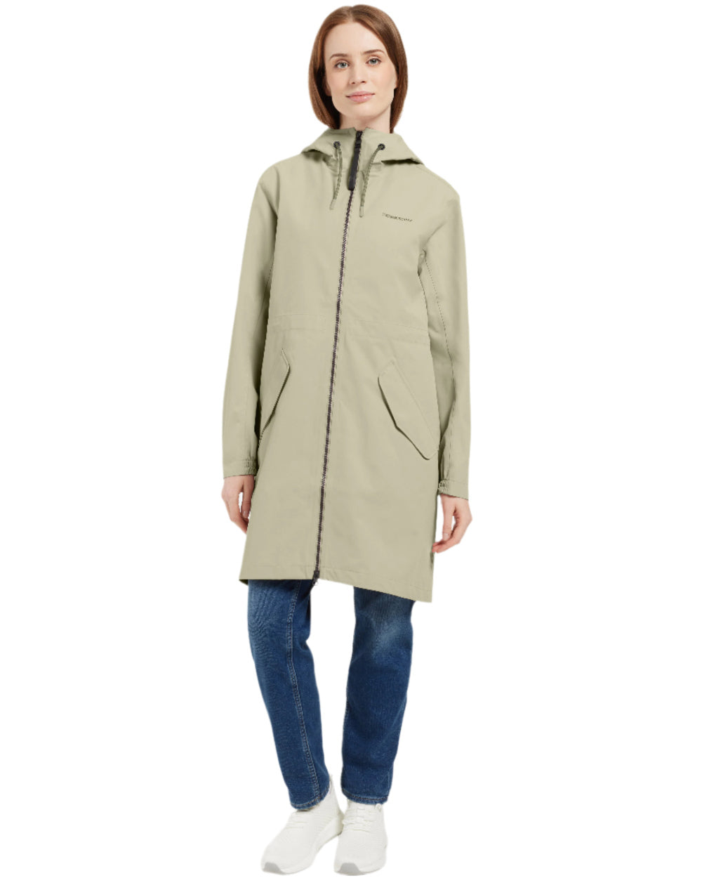 Mistel Green Coloured Didriksons Marta Womens Parka 3 On A White Background 