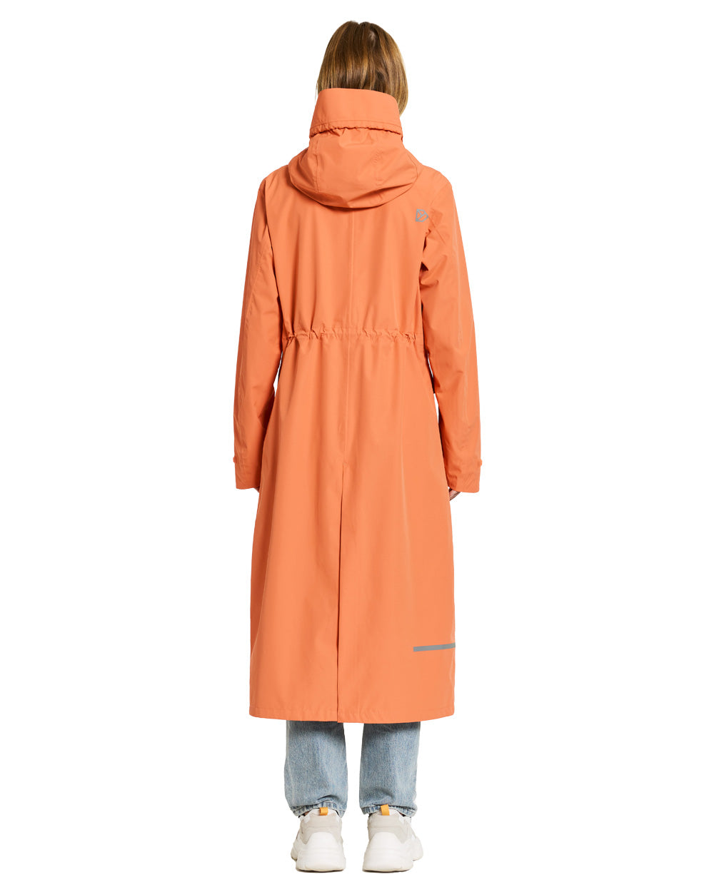 Faded Brique coloured Didriksons Nadja Parka on White background 