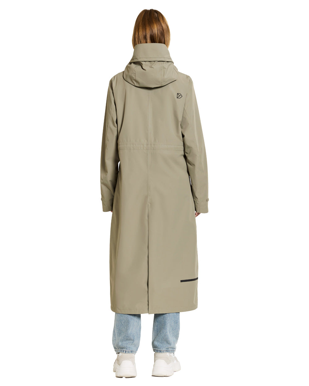 Mistel Green coloured Didriksons Nadja Parka on White background 