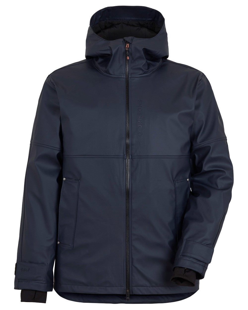 Dark Night Blue Coloured Didriksons Orust Jacket On A White Background 