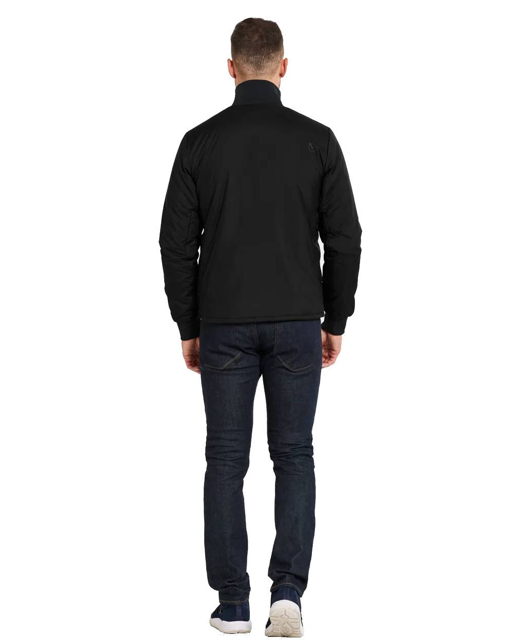 Black Coloured Didriksons Peder Jacket On A White Background 