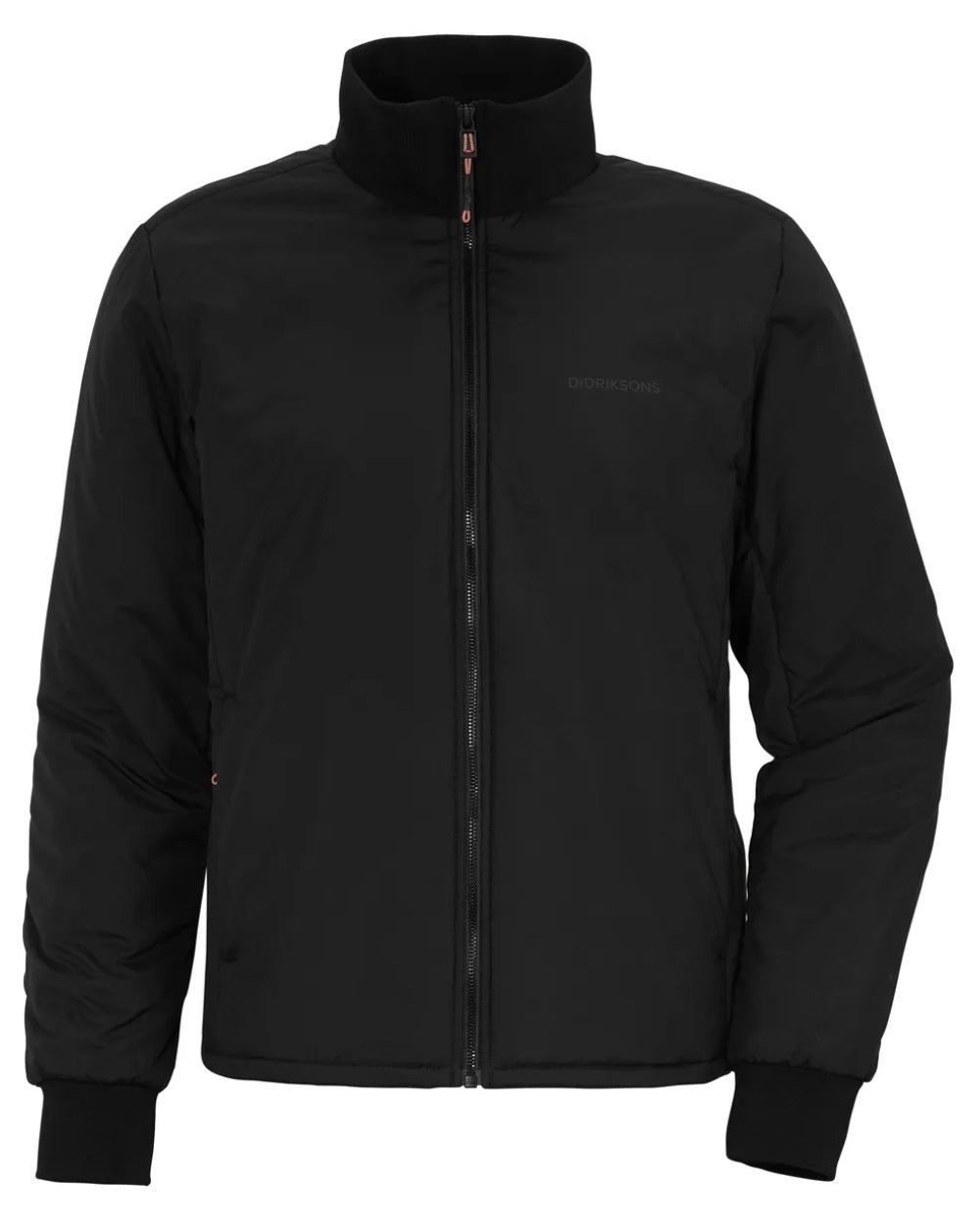 Black Coloured Didriksons Peder Jacket On A White Background 