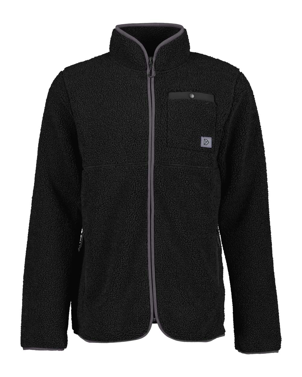 Black coloured Didriksons Full-Zip Jacket on White background 