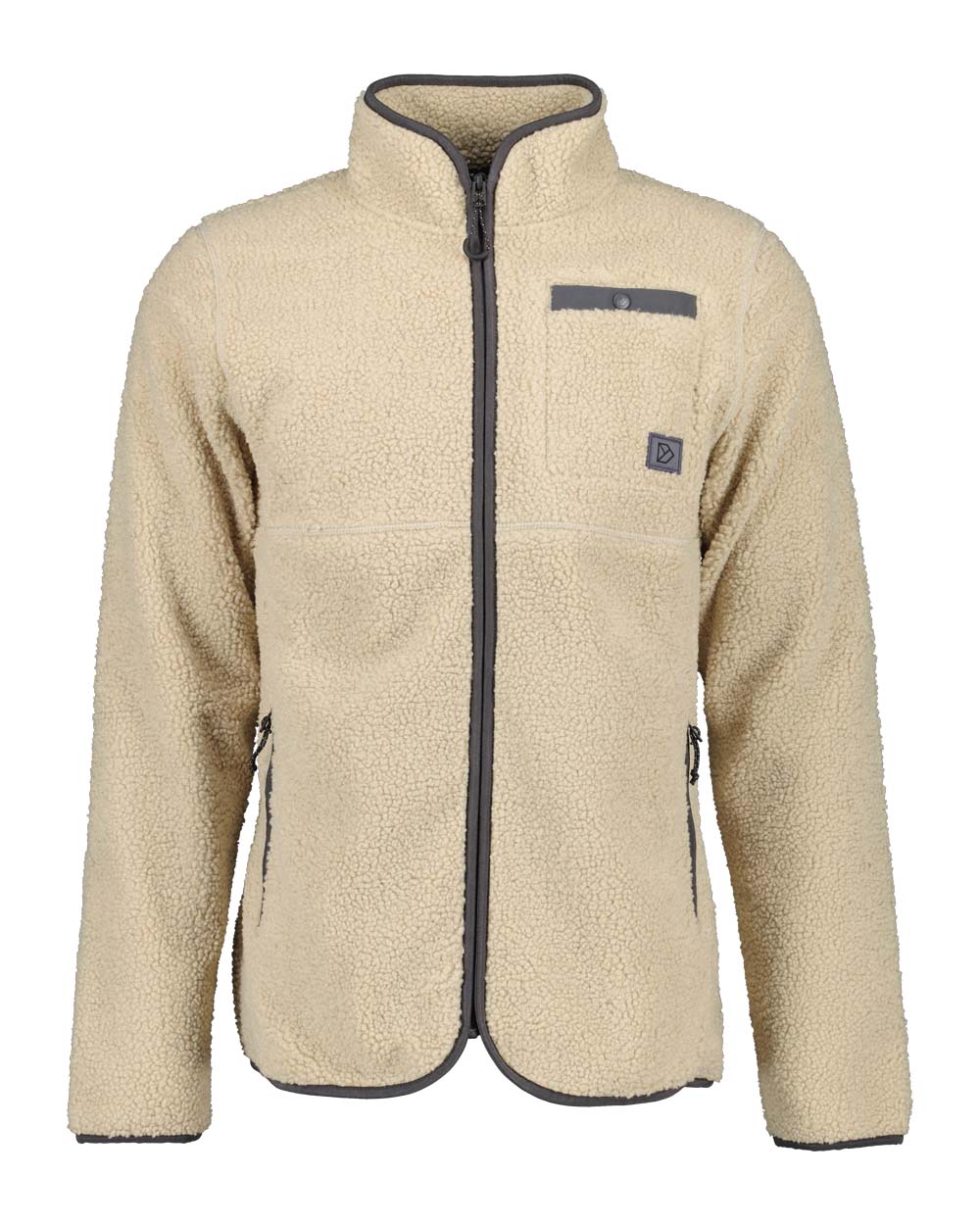 Clay Beige coloured Didriksons Full-Zip Jacket on White background 