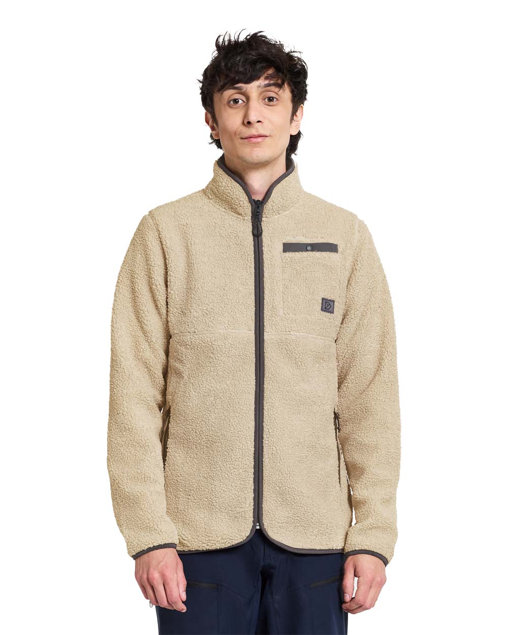 Clay Beige coloured Didriksons Full-Zip Jacket on White background 