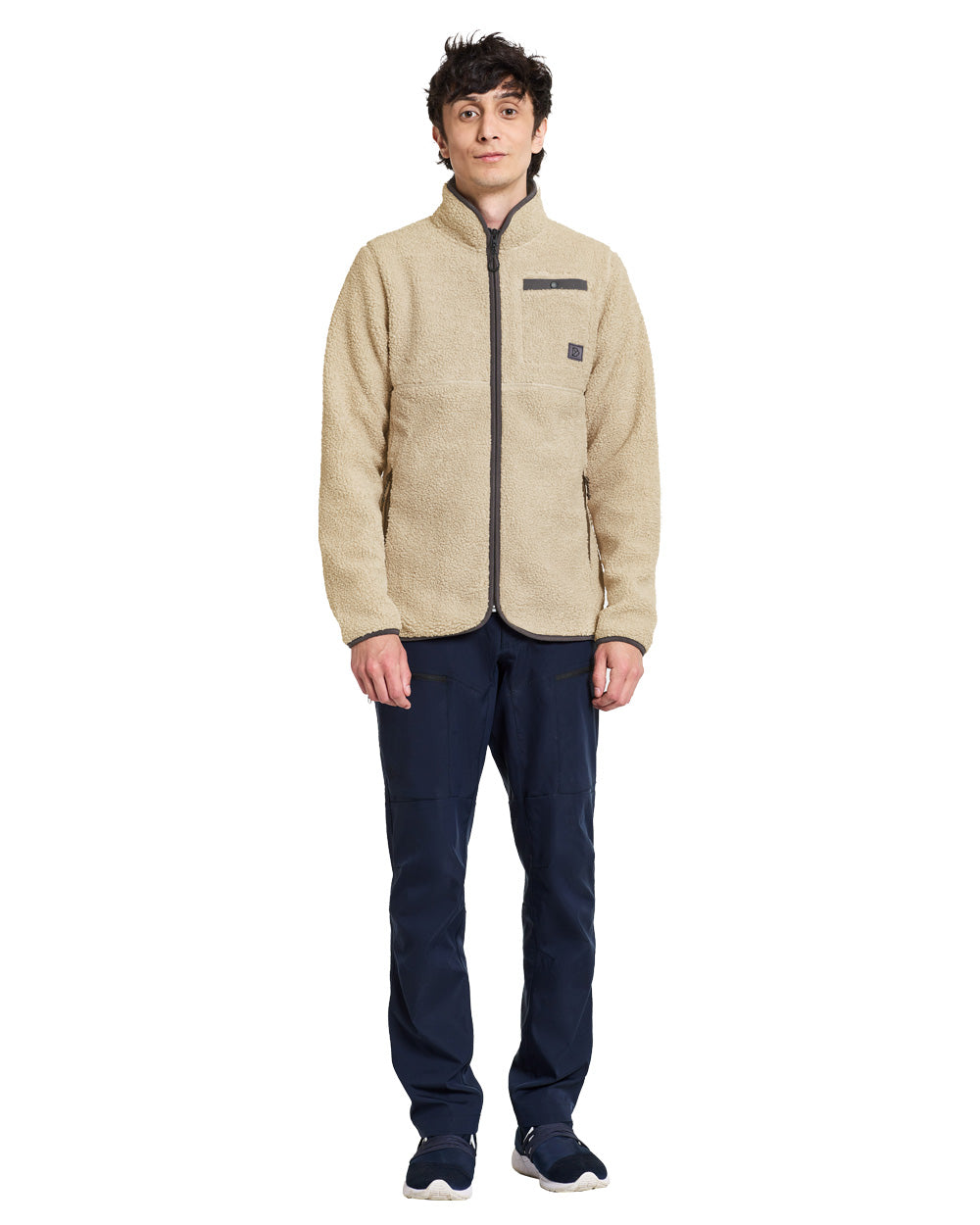 Clay Beige coloured Didriksons Full-Zip Jacket on White background 