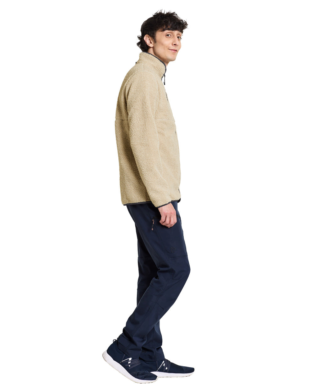 Clay Beige coloured Didriksons Full-Zip Jacket on White background 