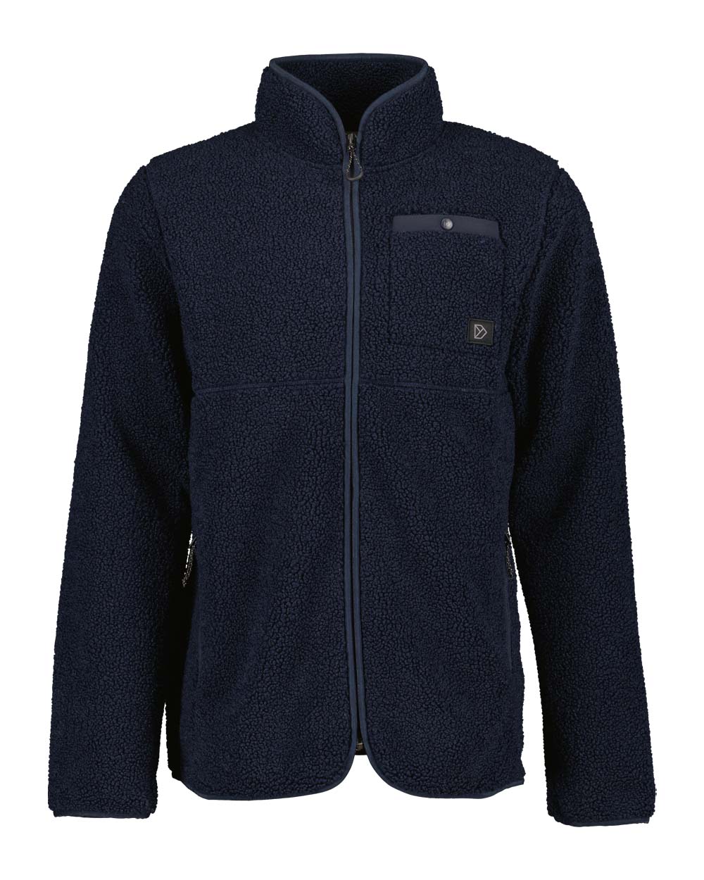 Dark Night Blue coloured Didriksons Full-Zip Jacket on White background 