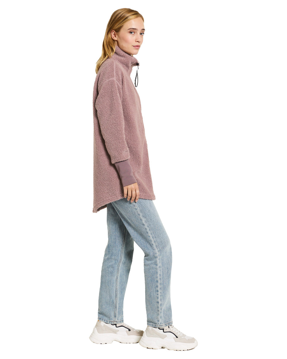 Faded Wine coloured Didriksons Full-Zip Jacket on White background 