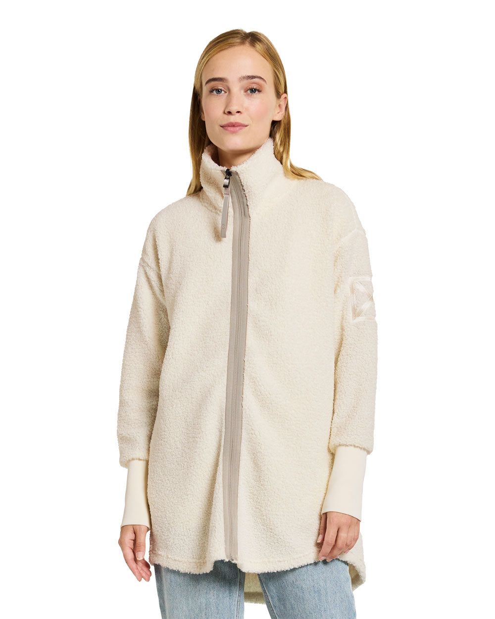 White Foam coloured Didriksons Full-Zip Jacket on White background 